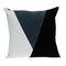 Nassau Collection 20" Gray, Black and White Color Block Throw Pillow